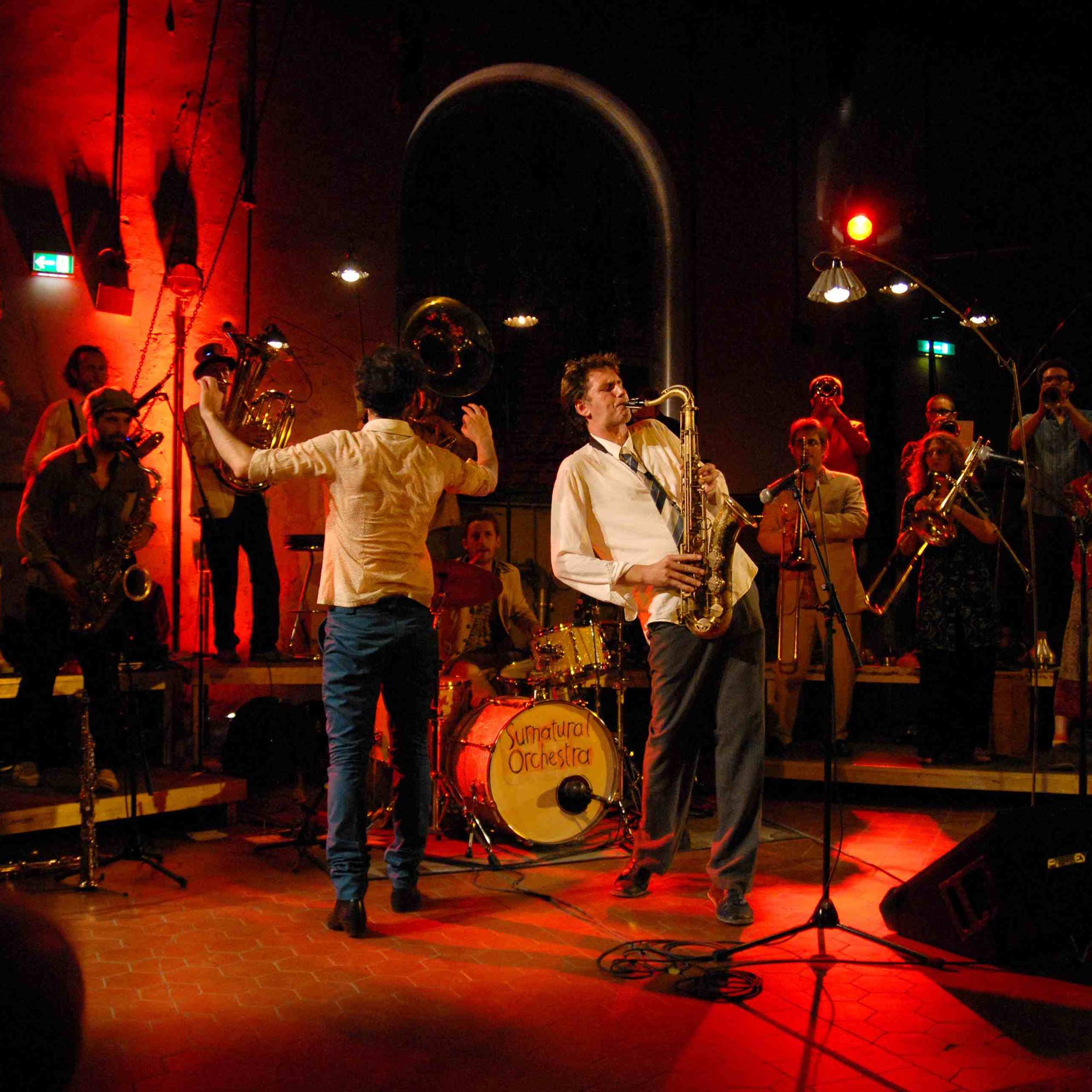 Jazz band playing a concert