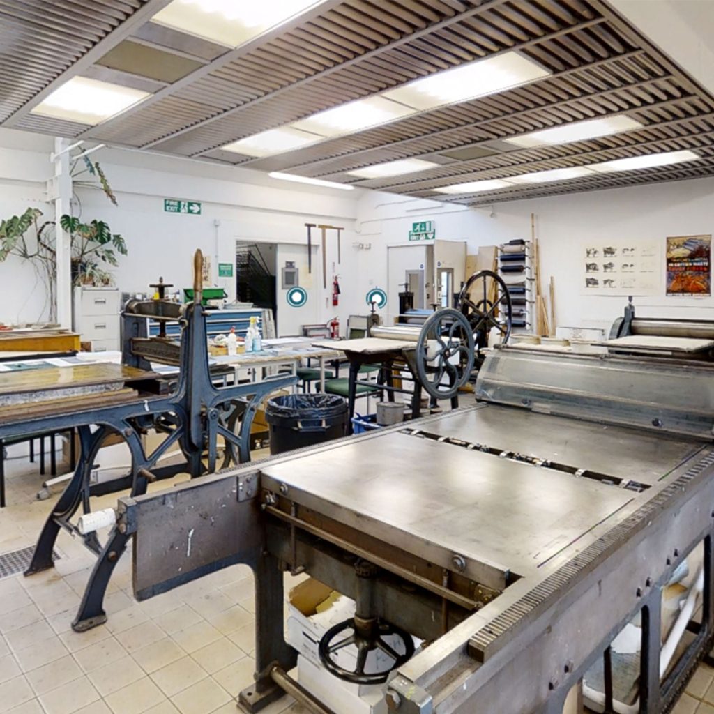 Shot of illustration and printmaking suite at FCH
